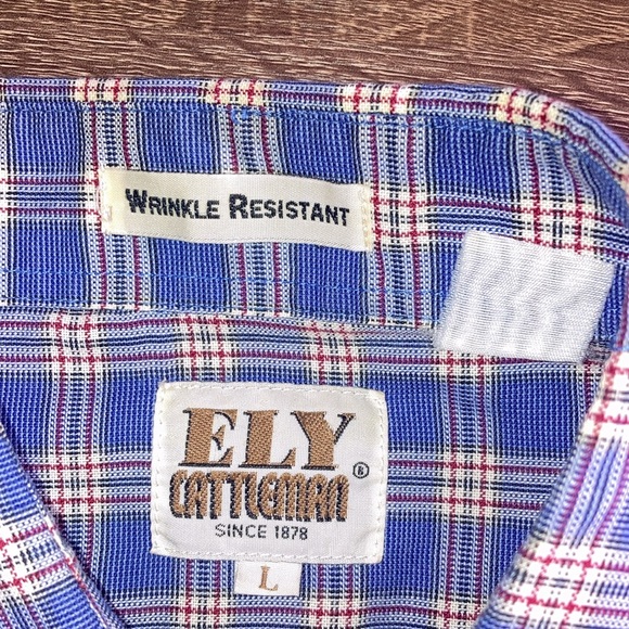Mens EUC Vintage Ely Cattleman Western Pearl Snap Shirt Large - Picture 3 of 8